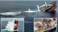 Ship attacked by Yemen’s Houthi rebels sinks in the Red Sea, 6 of 25 aboard rescued