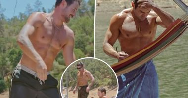 Shirtless Zac Efron and brother Dylan get wet and wild during summer day at the lake