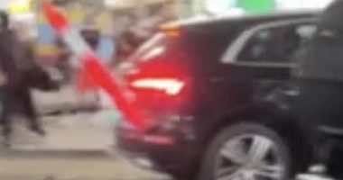 A bollard was thrown by pro-Palestine protesters, who clashed with a group outside the venue
