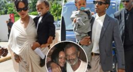 Somber Rihanna attends dad Ronald Fenty’s Barbados funeral with A$AP Rocky and sons