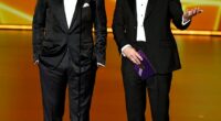 Kimmel had a strong message for CBS after news dropped that the network was canceling The Late Show with Stephen Colbert (Pictured: Colbert and Kimmel onstage during the 71st Emmy Awards in 2019)