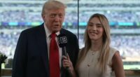 After the match, DAZN aired an interview of President Donald Trump with Emily Austin