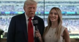 After the match, DAZN aired an interview of President Donald Trump with Emily Austin