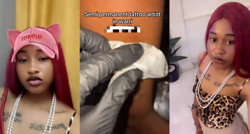 Tattoo artist cries out as female client demands removal of boyfriend’s name tattoo, vows to sue