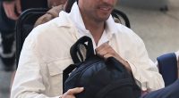 Daily Mail can now reveal for the first time that Teddi Mellencamp's boyfriend is successful TV producer Ricci Rea. He is pictured here jetting off on holiday with the former Real Housewives of Beverly Hills star