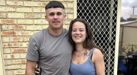 Sonny Blundell (pictured with his sister Izabella Cromack-Hay) tragically died on Monday after doing a backflip and hitting his head in his loungeroom