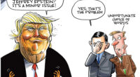 Trump wants to move on from Epstein by Dave Whamond, Canada, PoliticalCartoons.com