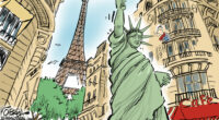 Lady Liberty Sent Back to France by Jeff Koterba, patreon.com/jeffreykoterba