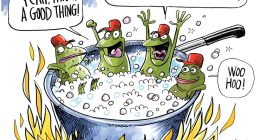 Boiling Frogs by Dave Whamond, Canada, PoliticalCartoons.com