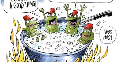 Boiling Frogs by Dave Whamond, Canada, PoliticalCartoons.com