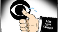CBS Cancels Colbert Late Shoe by Bob Englehart, PoliticalCartoons.com