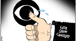 CBS Cancels Colbert Late Shoe by Bob Englehart, PoliticalCartoons.com
