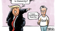 Trump calls Rosie O’Donnell Threat to humanity by Jonathan Brown, PoliticalCartoons.com