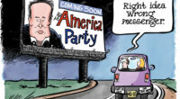 Musk is Wrong Messenger for 3rd Party by Jonathan Brown, PoliticalCartoons.com