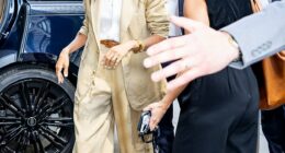Prince Harry and Meghan Markle in April 2025. Harry and Meghan have denied leaking details of the rendezvous between Their head of communications Meredith Maines and the King¿s communications secretary Tobyn Andreae in London on Wednesday July 9