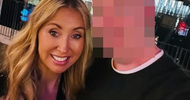 Lisa Lewis, 43, claims Jack*, 42, (pictured together) used his official access to live footage across the state to secretly spy on her during nights out