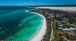 Lancelin is a coastal town that is popular among tourists