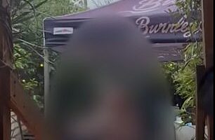 An unidentified woman is recorded by diners at Toorak Cellars in Armadale
