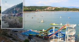 Toddler dies after ‘slipping’ from dad’s arms on water slide in Croatia