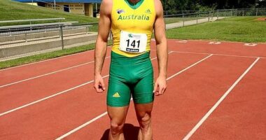 The Aussie athletics community has been devastated by the death of Tommy Oswald (pictured)
