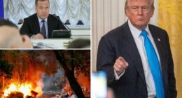 Trump blasts ‘failed’ former Russian president Medvedev to watch his words over war threat