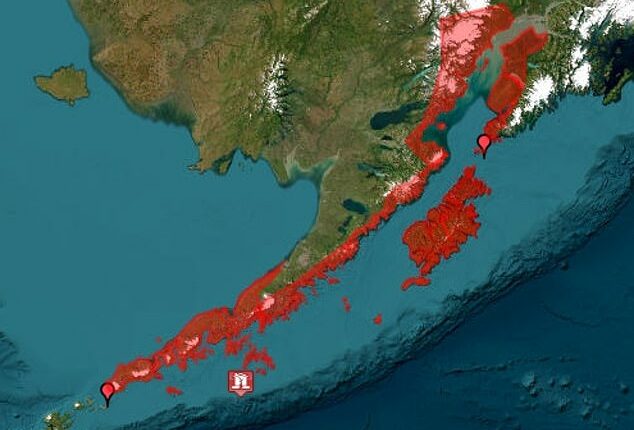 The tsunami could hit coastal areas of southwestern Alaska, including communities from Kennedy Entrance near Homer to Unimak Pass near Unalaska, with potential impact on Kodiak Island, the Alaska Peninsula and parts of the eastern Aleutian Islands