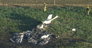 A light plane crashed at Oakey Airport, north of Toowoomba in Queensland, at 3pm on Saturday