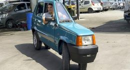 The remarkable car was handcrafted by Italian mechanic Andrea Marazzi, who used materials from an original 1993 model Fiat Panda