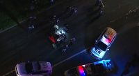 Emergency services rushed to Bunya Road in Sydney's west after reports a female officer was injured during what was believed to be a welfare check