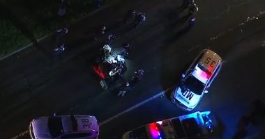 Emergency services rushed to Bunya Road in Sydney's west after reports a female officer was injured during what was believed to be a welfare check