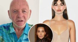 Anthony Hopkins pokes fun at Kim Kardashian’s new ‘Hannibal’-esque Skims face mask