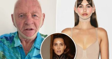 Anthony Hopkins pokes fun at Kim Kardashian’s new ‘Hannibal’-esque Skims face mask