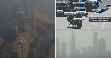 Chicago, Minneapolis smothered with worst air quality in world as Canadian wildfire smoke returns