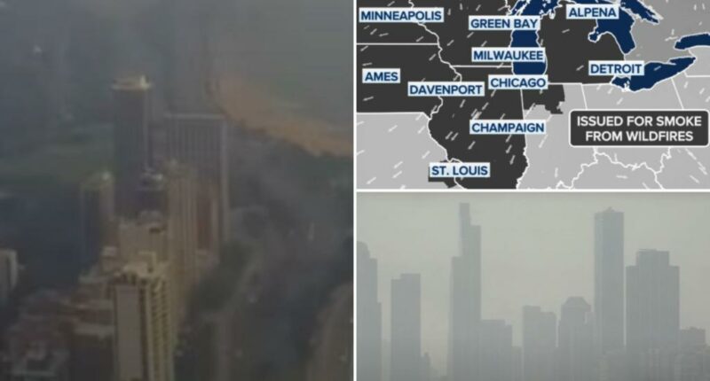Chicago, Minneapolis smothered with worst air quality in world as Canadian wildfire smoke returns