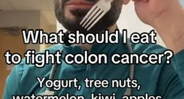 According to the gut expert foods such as yoghurt, berries and nuts can help lower the risk of colon cancer