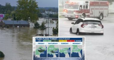 Flash flooding threat returns to Southeast as powerful front brings on heavy rain