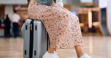 A 27-year-old woman has been arrested after she was travelling on a bus with a two-year-old in her suitcase (stock image)