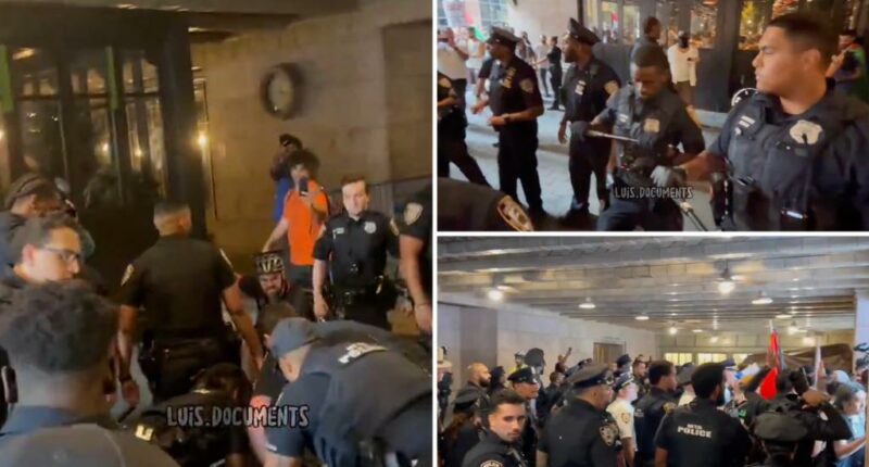 Mob of anti-Israel protestors clash with police after attempting to storm Grand Central Terminal: cops