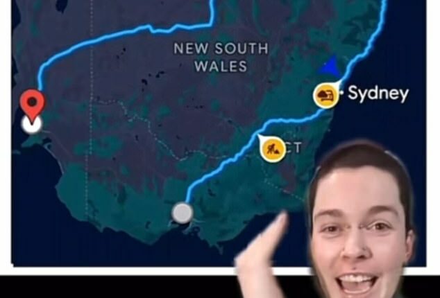 Jay Morgan (pictured with a map of their parcel's trip) vented online after their parcel was re-routed to the other end of the country