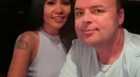 Russell Harris (right) and his partner Keylla (left) survived the horror helicopter crash in Bali