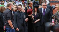 Ozzy Osbourne’s rarely seen daughter Aimee lays flowers as she joins family at emotional funeral procession