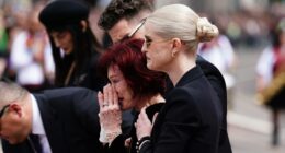 Ozzy’s tearful daughter Kelly Osbourne hugs family as thousands of fans gather to say goodbye
