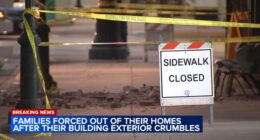 Residents ordered to evacuate after building exterior crumbles in Aurora, officials say