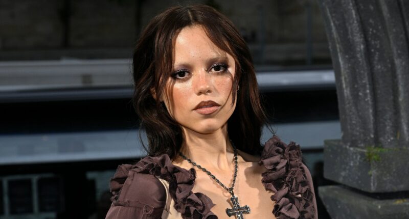 Spooky Jenna Ortega ruffles feathers in frilly dress at Paris premiere of Wednesday season 2