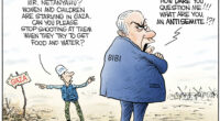 Netanyahu Accepts No Criticism for Gaza Starvation by Christopher Weyant, CagleCartoons.com