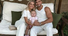 Tommy Fury cosies up to Molly-Mae and Bambi on family holiday after she revealed reason they don’t film together