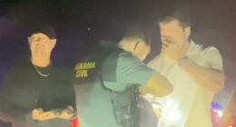 This is the awkward moment Leonardo DiCaprio is stopped and searched by police who don't recognize him outside an exclusive Ibiza party